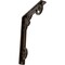 Ekena Millwork Fleur De Lis Wrought Iron Bracket, (Single center brace), Antiqued Bronze 1 1/2"W x 7 1/2"D x 10"H BKTM01X07X10SFLABZ - alternate 1